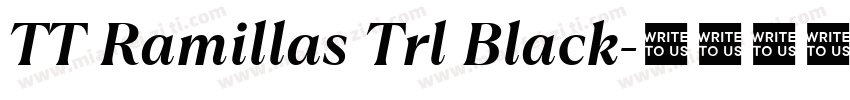 TT Ramillas Trl Black字体转换
